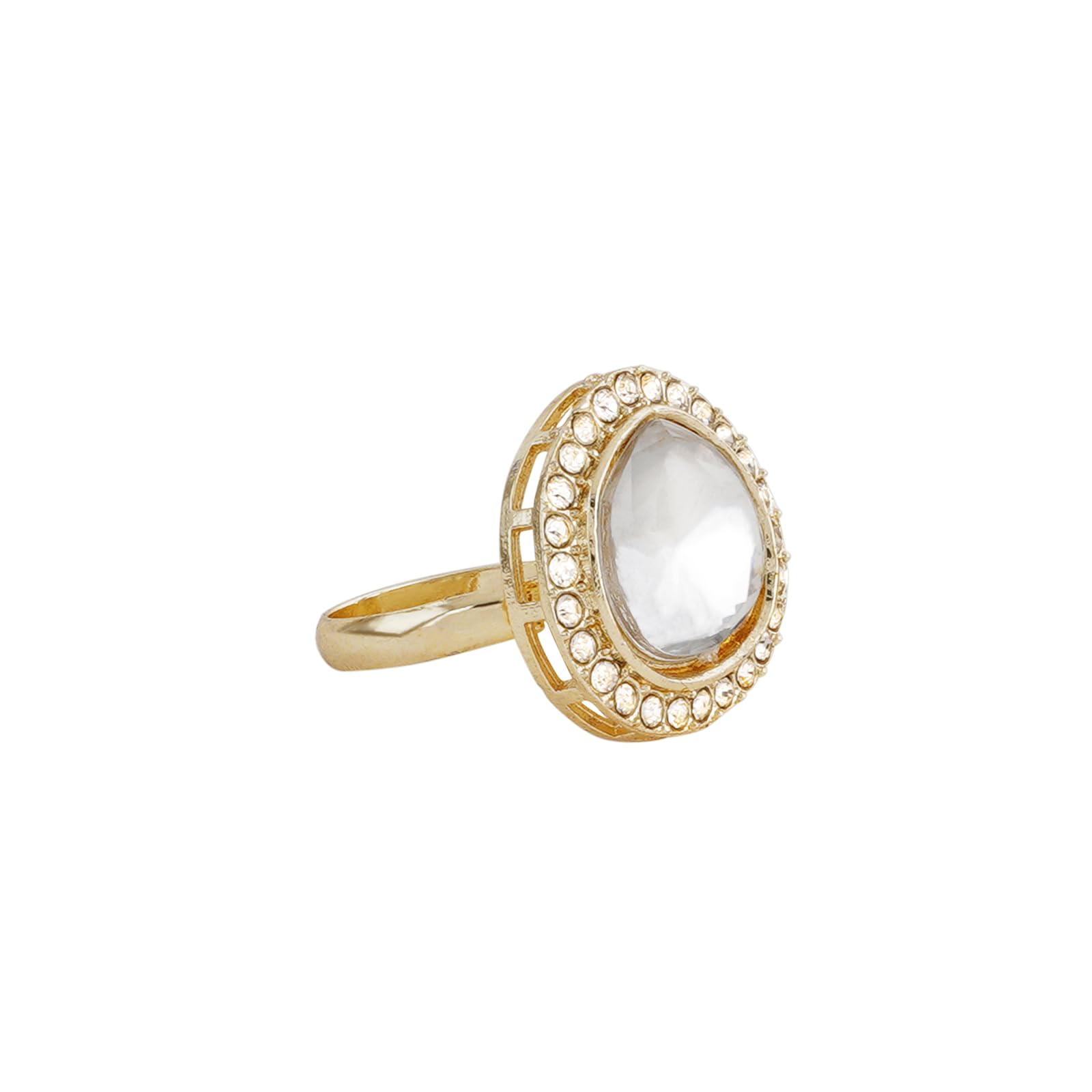 Light Gold Polki Ring-image-18