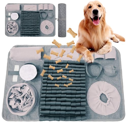 Hund SchnüFfelteppich, Waschbar Trainingsmatte Futtermatte SchnüFfelteppich FüR Hunde Riechen...