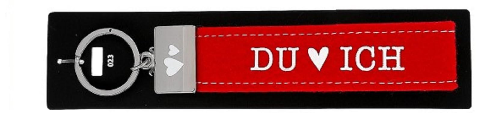 Depesche Portachiavi In Feltro Con Chiusura Metallica | Design A Fiocco 18.7x4.4cm Grigio Con Frase Personalizzata - Foto 11