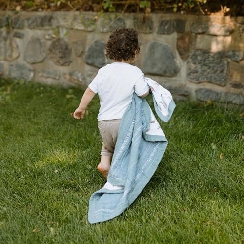 Image of Little Unicorn 100% Certified Organic Newborn Receiving Quilt | Ultra- Soft, Multi-Layered Muslin Fabric | Gift for Newborns & on-The-go (Animal Crackers)