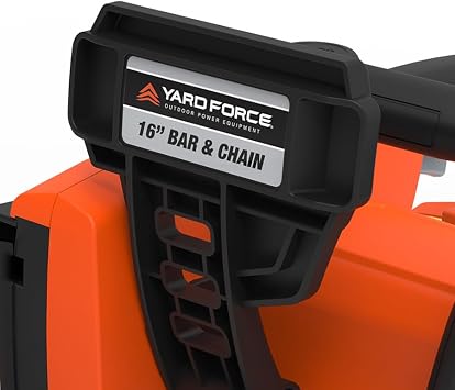 Yard Force 16-inch Electric Chain Saw YF1516CS with Automatic Lubrication, Tool Free Chain Bar Tensioning, Built-in Safety Switch, Low Kick Back