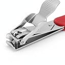 Sumiko Premium Pack of 2 Stainless Steel Nail Cutter for men & women, Wide Jaw Design with Ergonomic Non-Slip Red Handle, Professional Sharp Blade Fingernail and Toenail Cutters gallery image