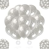 Gadeja 50pcs 12inch Clear Star Printing Balloons, White Star Printing Balloons, Clear Stars Romantic