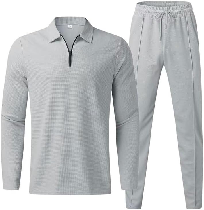Men's Sports Casual Suits Long sleeves Knitted sweaters Fashion 2 Piece Lounge Set