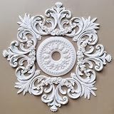 Questo Rosone Lampadario Soffitto è realizzato in materiale PU, resistente e leggero. Può coprire buchi o crepe ridondanti allo stesso tempo