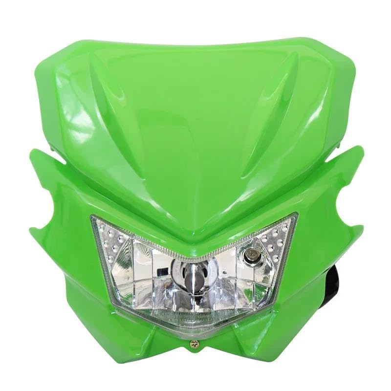 Phare LED pour moto Kawasaki KLX KX carénage plaque vert enduro