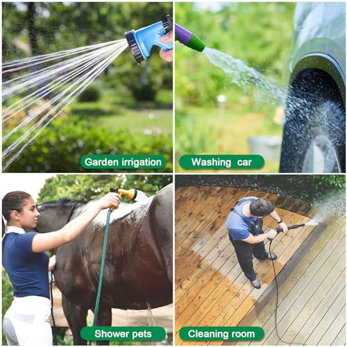 JaGely 12 Pack Heavy Duty Brass Hose Nozzle Adjustable Twist Garden Hose Nozzle Water Sprayer with 12 Garden Rubber Washers - Thumbnail 7