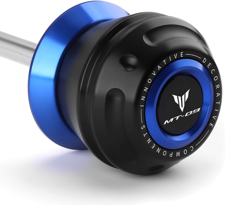 Motorcycle Rear Wheel Axle Fork Slider Crash Protector Compatible With YAMAHA MT-09 /SP 2025 2024 2023 2022 2021 2020 2019 2018 | MT09 MT 09 MT09SP Accessories (blue)