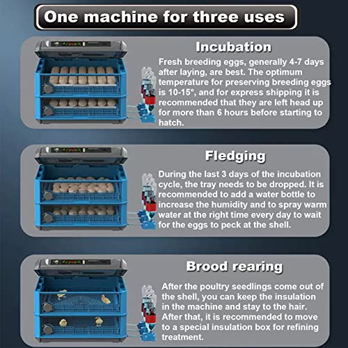 Incubadora de huevos para incubar aves de corral, totalmente automática con control de temperatura y volteador automático de huevos