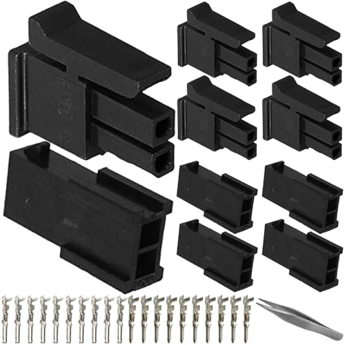 HAAMNING7 Fiche mâle et femelle à double rangée (2 circuits) avec prises terminales, avec prises terminales (lot de 4)