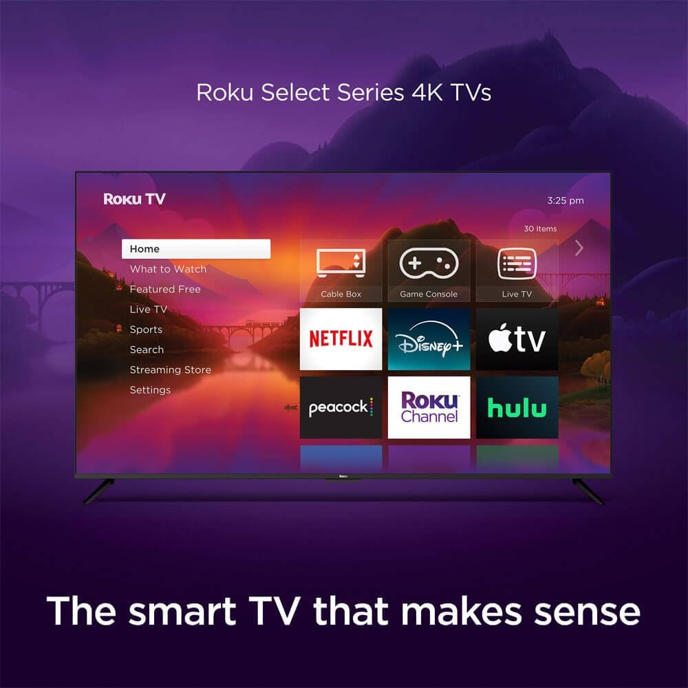 Roku 43" Select Series 4K HDR Smart TV with TV Apps, Wi-Fi, Built-in Streaming - 43R4A4