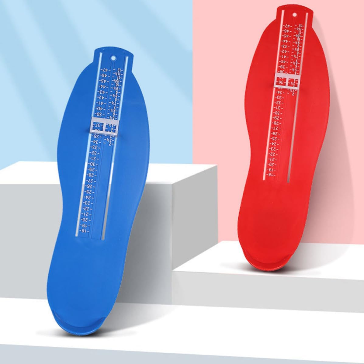 VANZACK 3pcs Lightweight Foot Measuring Tool for Adults with Exact Measurement Abs Material Shoe Size Ruler for Home and Bedroom Use