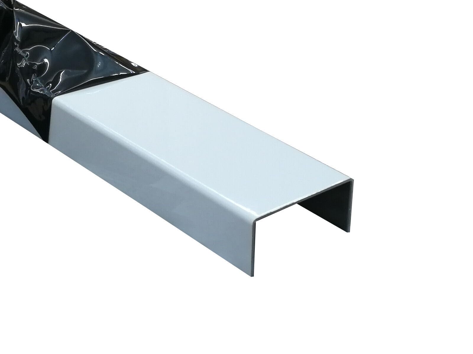 Alu U-Profil RAL9016 Verkehrsweiß 1,0mm Aluminium Kantenschutz Winkelprofil Abdeckung Weiß, Größe: 2000 mm, Form des Artikels: 20x40x20 mm