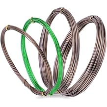 Bonsai Wire Kit, 4 Rolls Total 64Ft Aluminum Bonsai Training Wire Set for Indoor 1.0MM, 1.5MM, 2.0MM