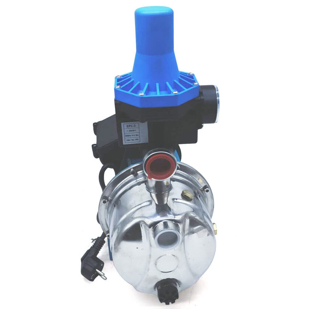 Pompa acqua domestica Pompa da giardino Pompa centrifuga DiLiBee 1100 W 3600 l/h 50 m Altezza di mandata Blu Moderno Ottone IP44