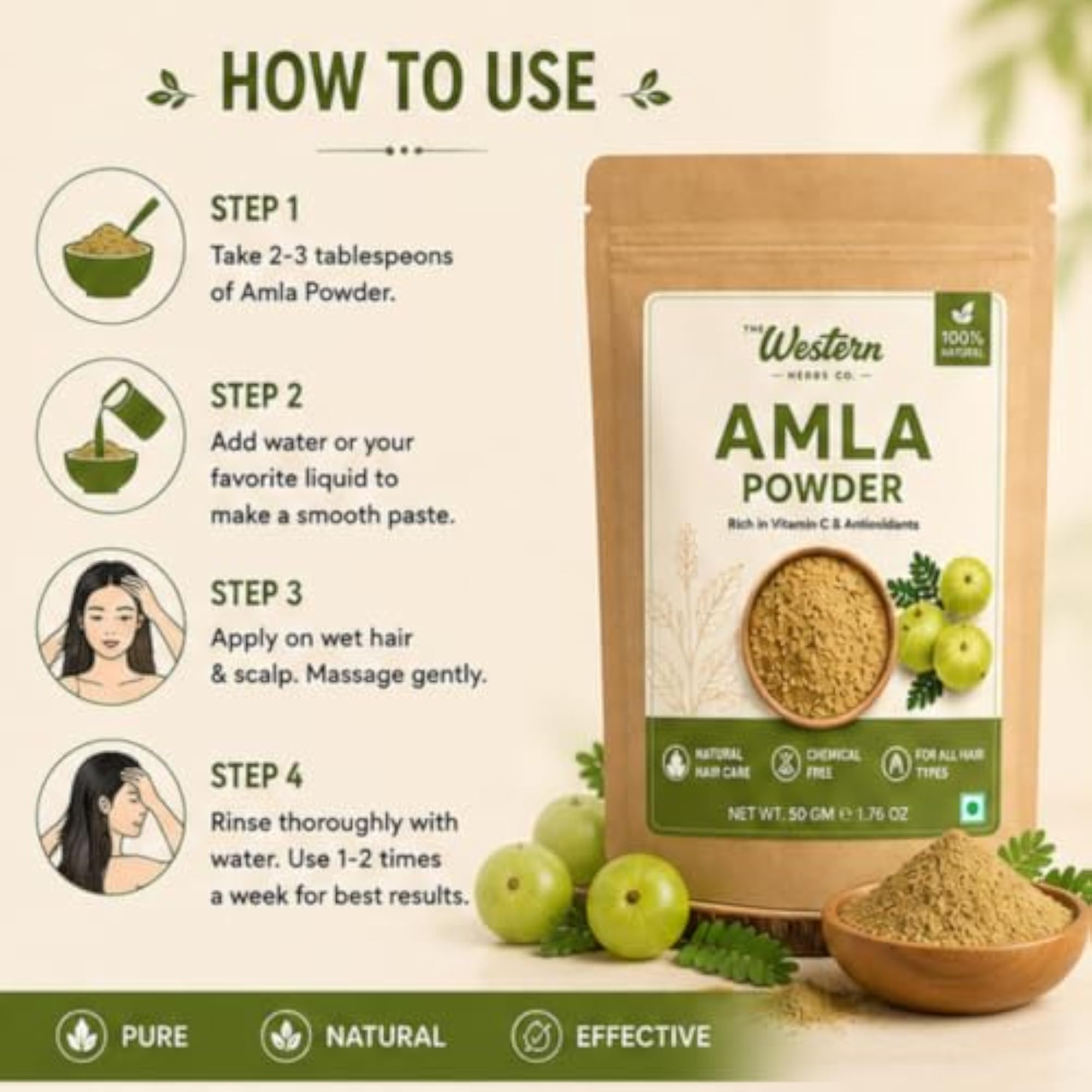 Amla Powder Pack of 5 for Hair Care