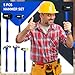 HANSOM 5-Pack Hammer Set,Rubber Mallet 32oz, Double-Faced Mallet 22oz,16oz Claw Hammer,16oz Ball Peen Hammer,3lb Sledge Hammer,Ergonomic Handle
