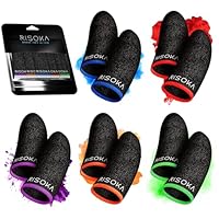 RISOKA® 10 Stück Gaming Finger Sleeves - Perfekter Touchscreen Glide - Geeignet für alle Spiele - Gaming Gadgets Sachen Zubehör für Zocker + Gamer - Finger Sleeve Handschuhe - Handy Controller