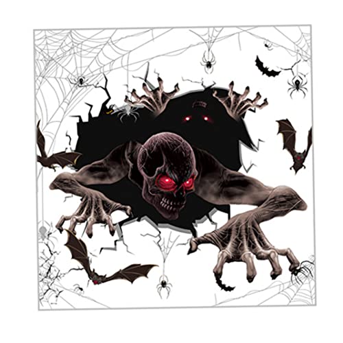 1pc Halloween Stickers muraux horribles autocollants muraux Porte de porte murale Horreur Halloween Décoration murale Stickers pour la décoration d'Halloween Cover