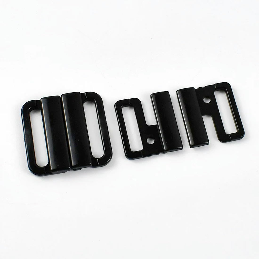 OMEVU 20/50/100 Sets 10/15/20/25mm Plastic Bra Buckle Bikini Strap Clasp Resin Button Closure Swimwear Hook DIY Underwear Accessories