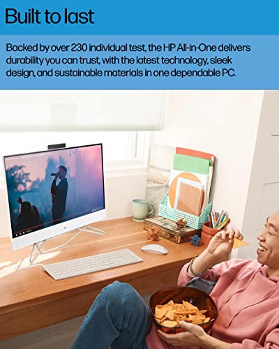 Hp All-In-One Pc, 23.8" Fhd Micro-Edge Touchscreen Display, Amd Ryzen 5 Processor, Amd Radeon Graphics, 12 Gb Ram, 512 Gb Ssd, Windows 11 Home Os, Wi-Fi (24-Cb1142, 2022) #TOP6