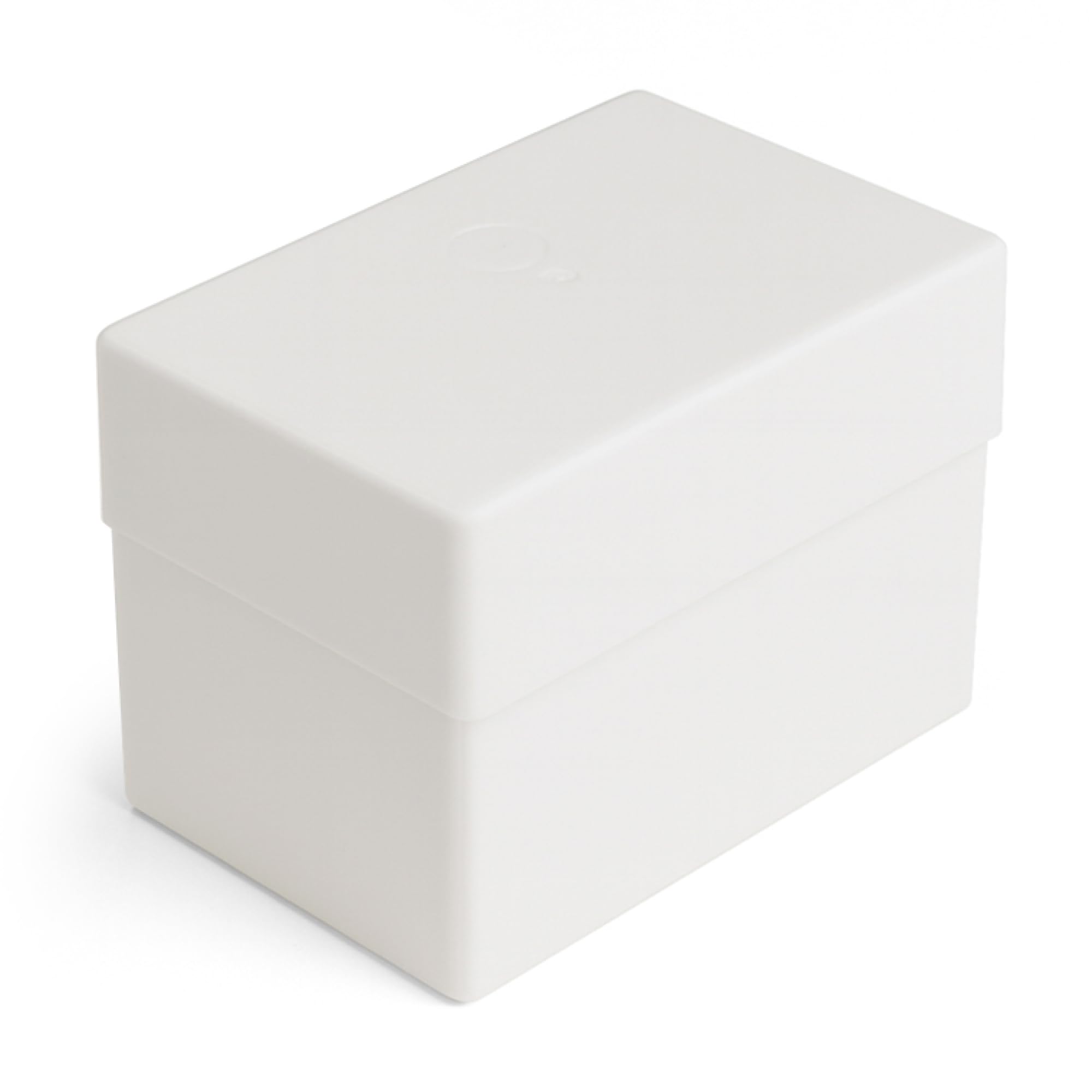 WestonBoxes Plastic Business Card Boxes - holds 250 business cards - 70mm Deep (White, Pack of 8)