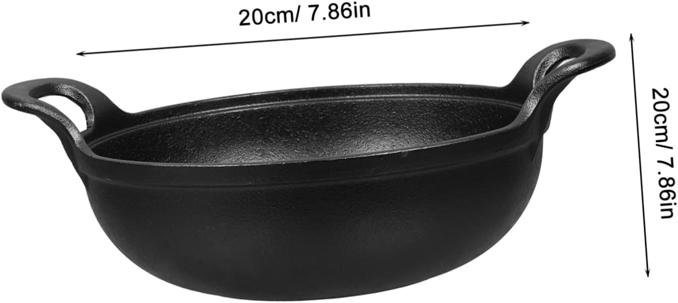 Cast Iron Saucepan Non-stick Coating Style Pot Stew Pot Outdoor Cooking for Camping