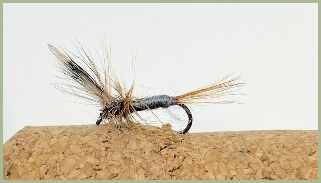 Barbless Adams Dry Trout Fly, spring and summer barbless fishing flies, Fly Fishing, hackles (12, 16)