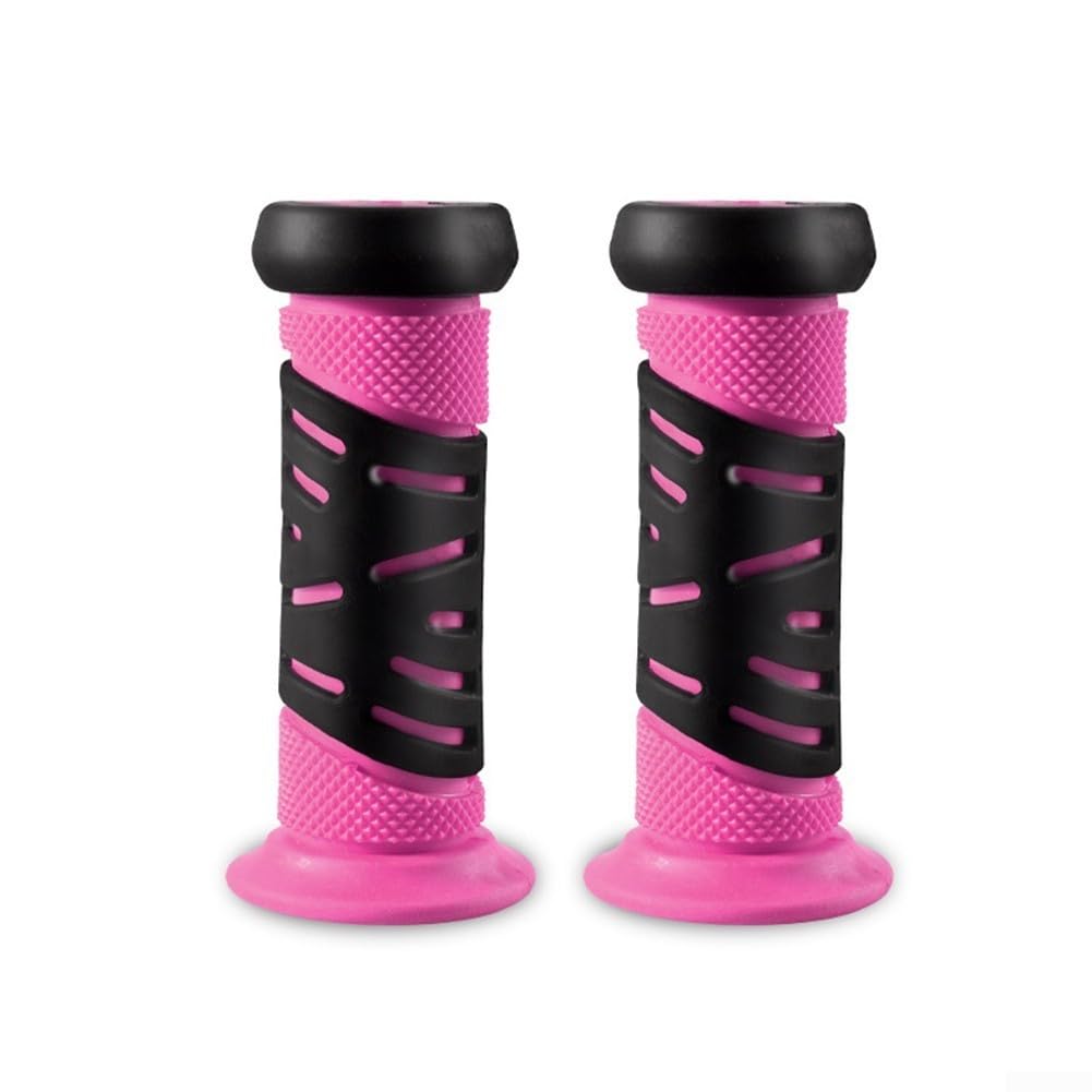 Honseadek Rubber Bicycle Handlebar Grips For Kids Bikes And Scooters Non-Slip Textured Grip Tape Pads For Children Tricycle Handle Bars Multiple Colors Available Soft(pink)