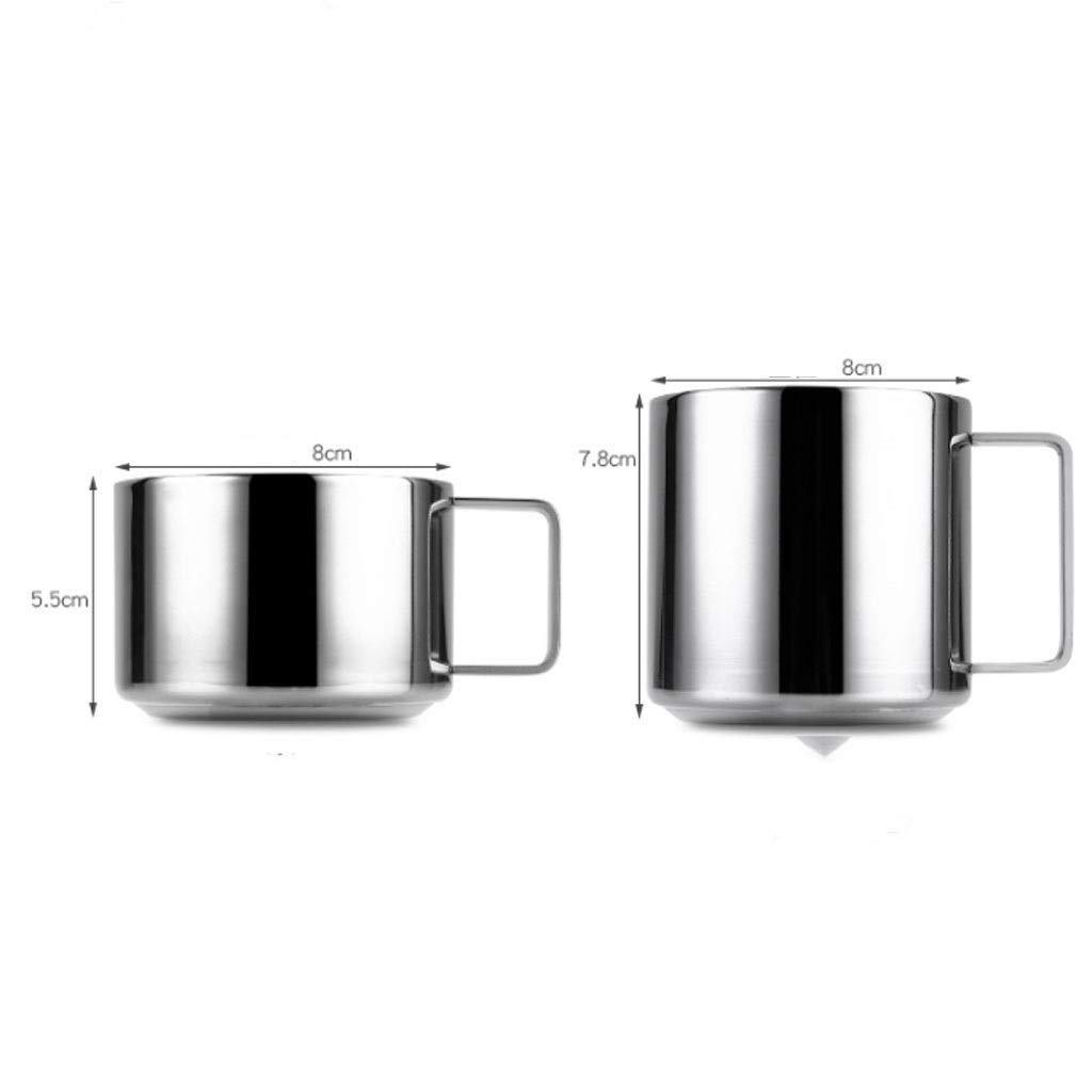Koffie kopjes 304 roestvrij staal koffiekopje kantoor mok paar Water Cup middag thee Cup Gift drinken Cup mokken (maat: S