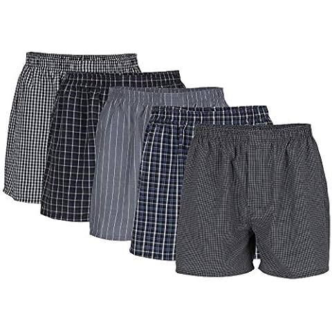 Gildan Men's Underwear Boxers, Multipack, Black Stripe Assorted (5-Pack), Large Cover