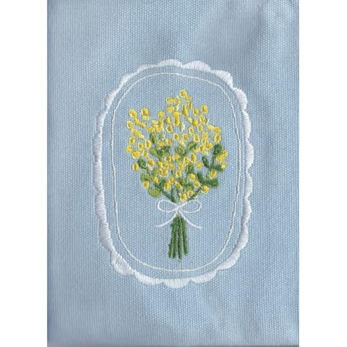 Amazon | 古川紙工 ブックカバー 文庫 刺繍 HONTOWATASHI ミモザ QE73