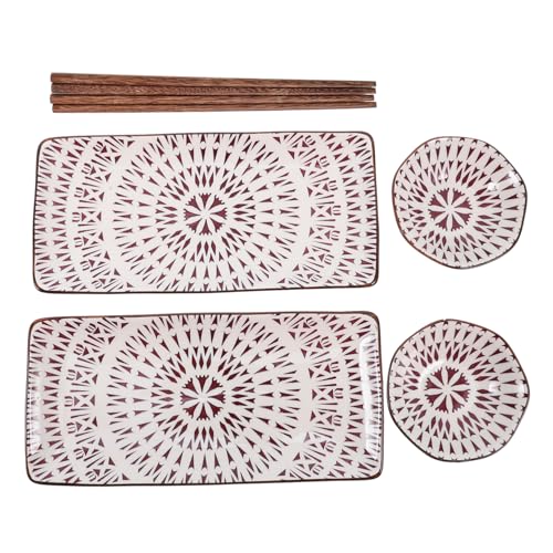 Set de platos de sushi de cerámica estilo japonés