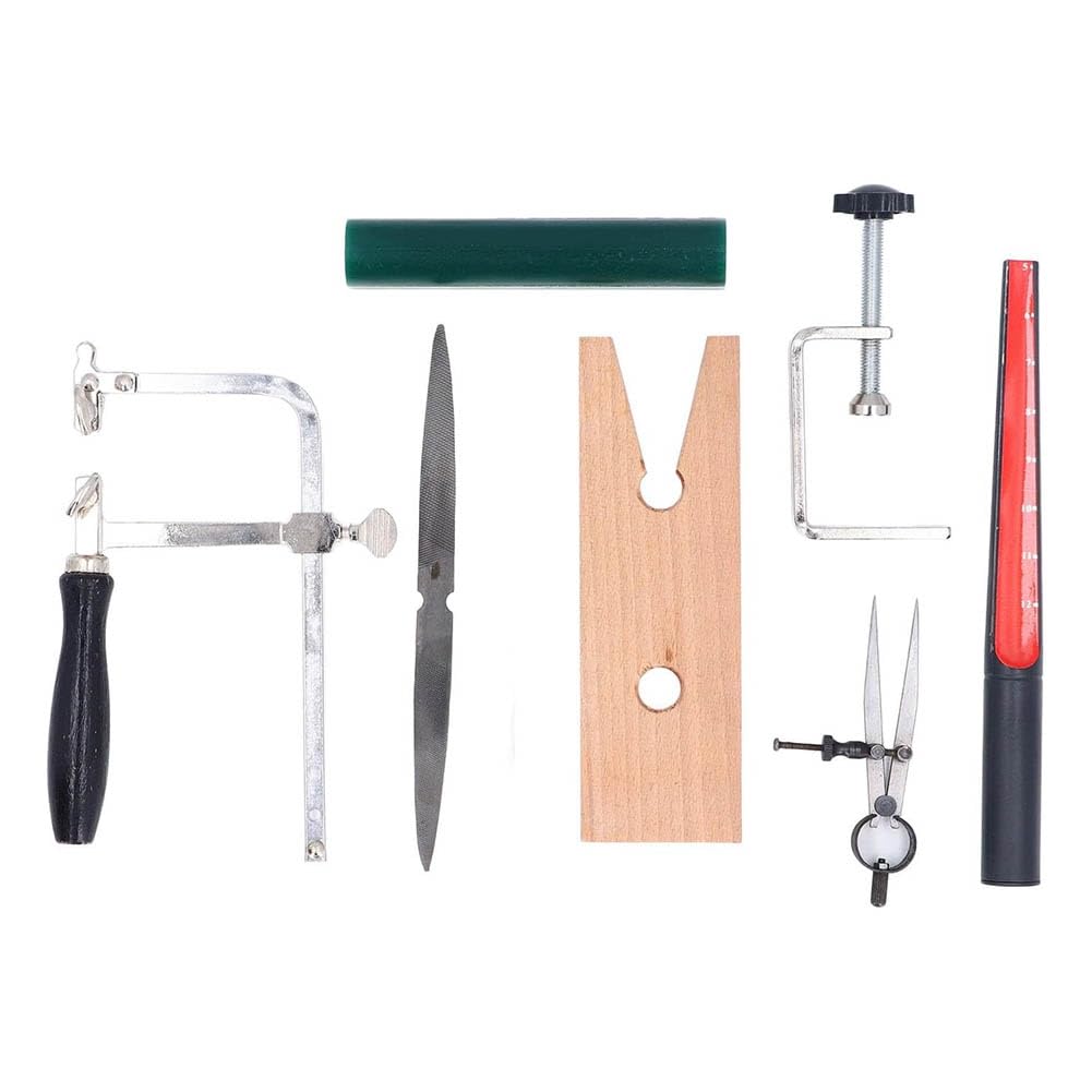 Bloepum Jewelry Wax Ring Making Casting Tool Kit, Ring Wax Carving Tools Wax Ring Sizer Wax Tube File Jewelry Ring Saw Frame