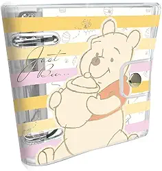 DAC - Mini Caderno Argolado PVC Cristal com 80 folhas (90g) Fechamento em Botão - Pooh