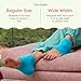 ZenToes Moisturizing Socks for Cracked Heel Treatment - Vitamin E, Olive Oil and Jojoba Oil Infused Heel Socks to Soften and Hydrate (Fuzzy Blue, Regular)