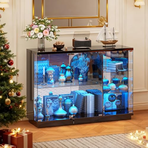 HNEBC Lighted Curio Cabinet