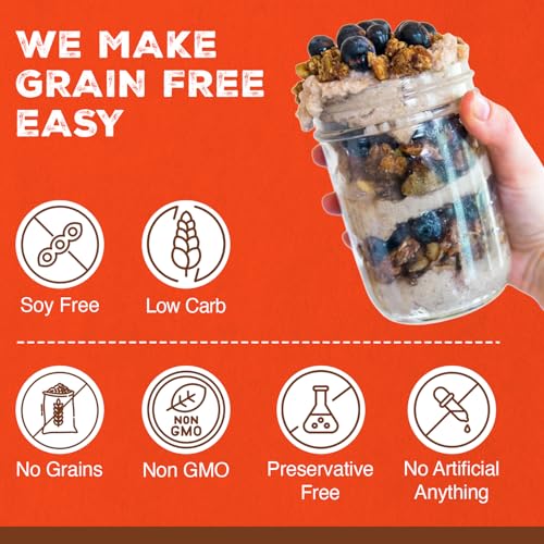 Image of Paleonola Maple Pancake Grain Free Granola, 10 Oz Resealable Bag (Pack of 1) - Grainless Paleo Granola Blended w /Organic Maple Syrup, Almonds, Pepitas, Pecans, & Vanilla Extract - Gluten & Dairy Free