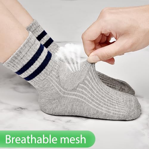 12 Pairs Kids Socks Toddler Cotton Athletic Socks for Boys 1-12 Years3