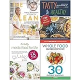 The clean plate gwyneth paltrow, tasty and healthy, healthy medic food for life, whole food healthier lifestyle diet 4 books collection set