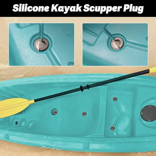 Image of Small Kayak Scupper Plugs Kits Scupper Plug Drain Holes Stopper with Silicone Handle Universal Kayak Plugs for sit on top Scupper Plugs for Kayak Canoe Boat (12Pcs)