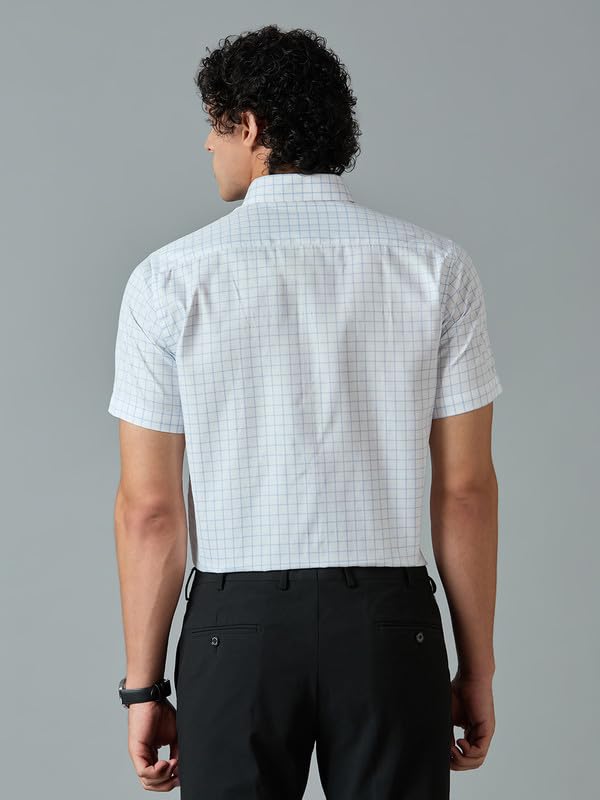 Image of Mark & Albert Men's Half Sleeves Cotton Formal Shirt
