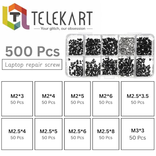 Image of Combo Multi-size Laptop Repair Screw kit 500pieces with 32-in-1 Magnetic Screwdriver Set | Premium Repair Kit for HP DELL MSI LENOVO ACER ASUS IBM (COMBO)