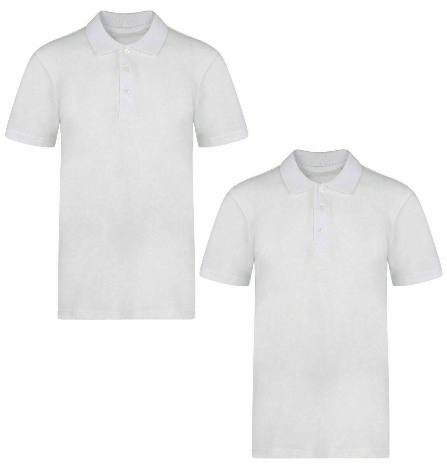 Label Cutters Paquete de 2 camisetas polo escolares blancas Pique EX G30RG3 uniforme de 5-16 años