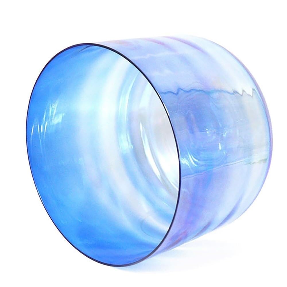Campana tibetana in cristallo da 15,2 cm, per meditazione yoga e guarigione del suono, ciotola chakra al quarzo 432 Hz, con attaccante acrilico e O-ring, per principianti professionisti (nota)