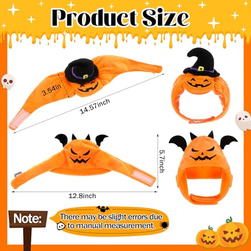 Disfraz para perro y gato Halloween con sombreros calabaza x6 miniatura 2