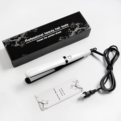 Piastra lisciante e ferro arricciacapelli da viaggio, funzione 2 in 1, rivestimento in ceramica, protezione dal calore