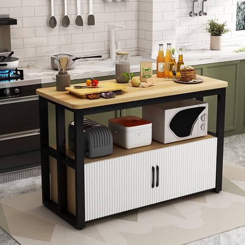 RWKLHV 食器棚 キッチンラック レンジラック 大容量 安定したサポート 厚手のプレート キッチンカウンター キッチン 収納 棚 落下防止 衝撃防止 キッチン収納 一人暮らし 野菜のカットにも使えます スチールフレーム スリム ロータイプ 強い耐荷重性