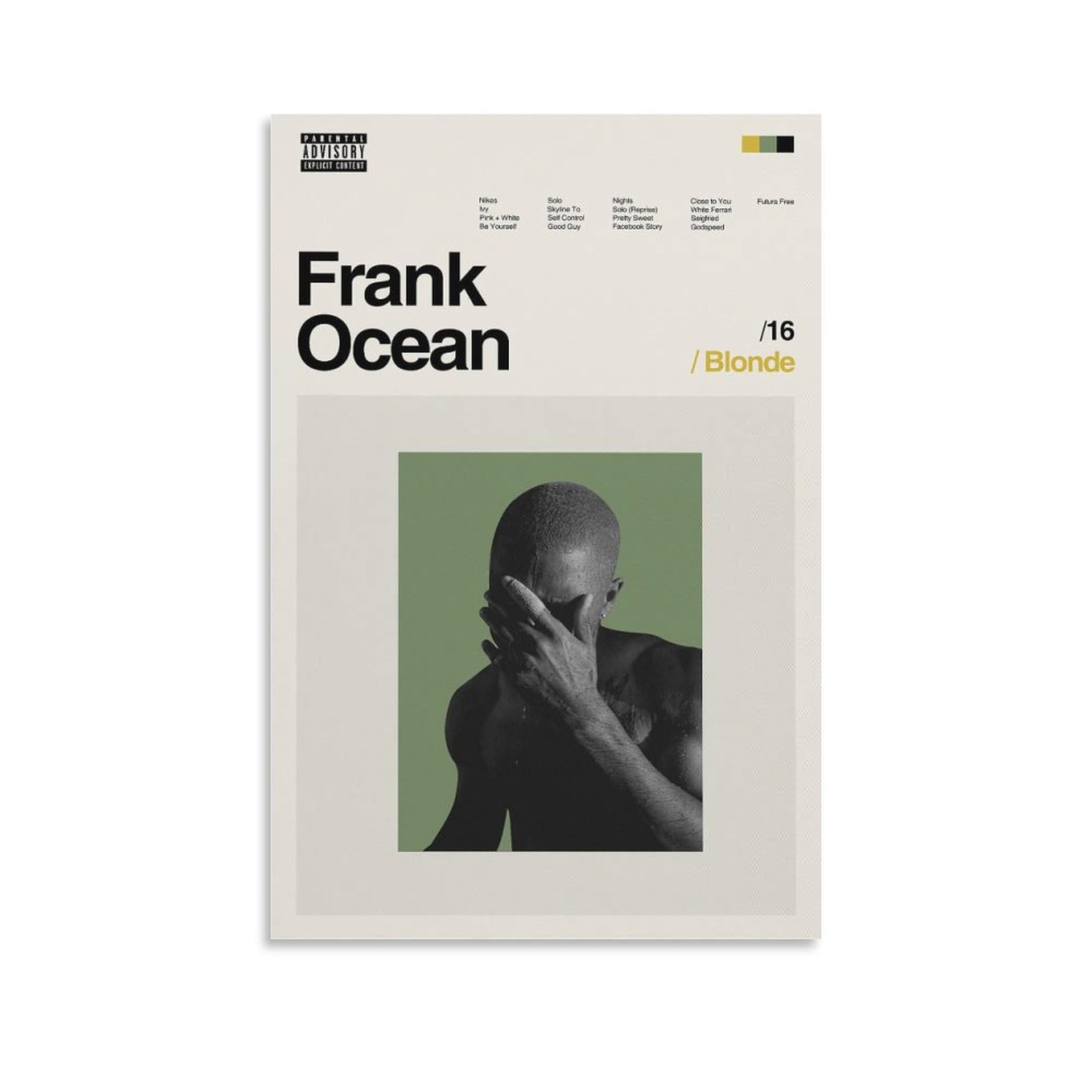 FRANK OCEAN - Blond 2 Canvas Poster Bedroom Decor Sports Landscape Office Room Decor Gift Unframe-style 16x24inch(40x60cm)