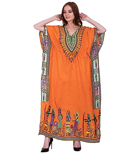 African Print Women Kaftan Dress Tunic Long Maxi Plus Size Polyester Print Caftan Gown Beach Party Casual Kimono Nightdress3